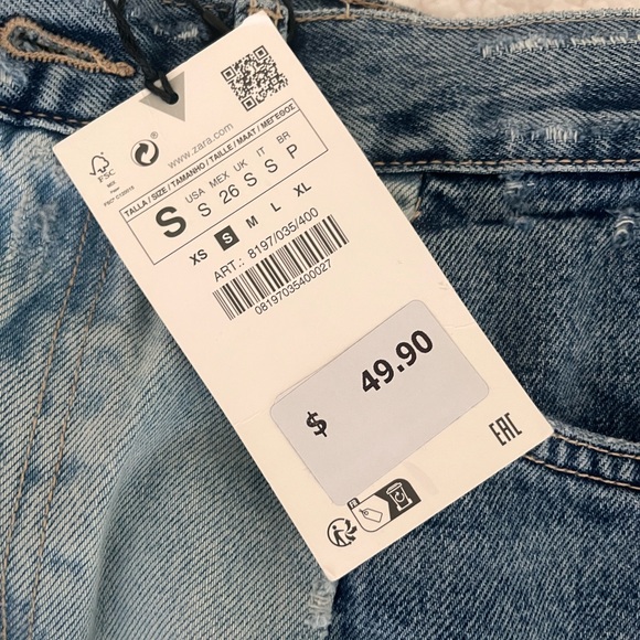 Zara Denim Maxi Skirt Size Small NWT - Picture 5 of 6